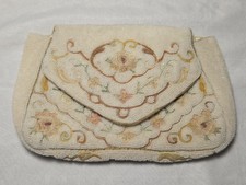 Antique French Handmade Micro-Beaded Belt / Evening Purse Circa 1910-1920 
