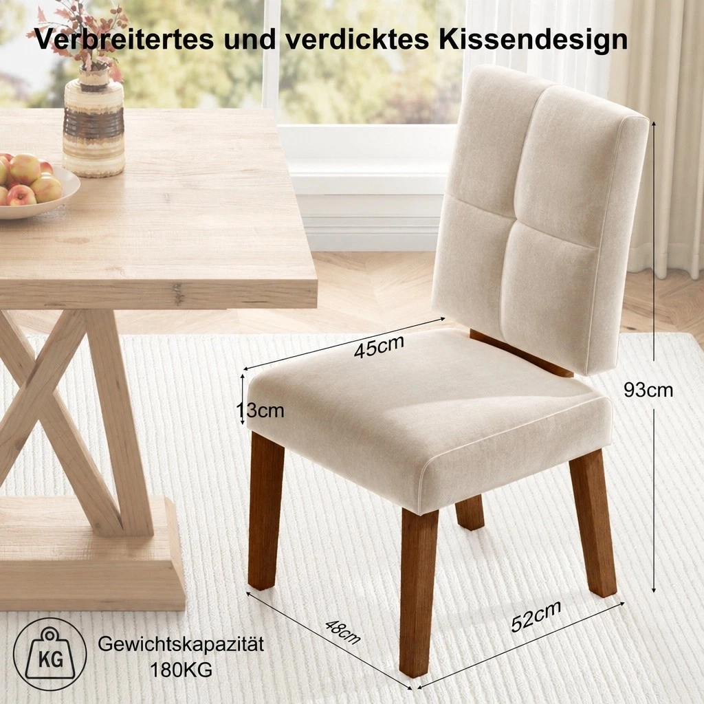 Esszimmerstühle 4er Set Küchenstuhl Wohnzimmerstühle Stuhl Esszimmer Holz Beige