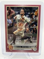 2022 Topps Series 2 - Michael Chavis #365 Mother's Day Hot Pink /50