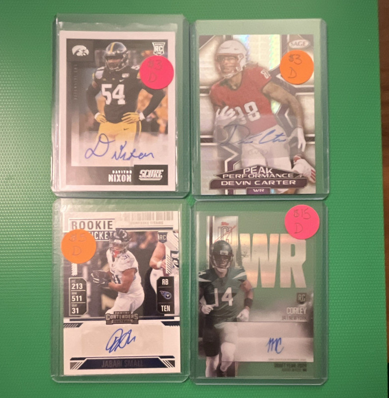 Panini 2024 Football 13-Card Autograph Rookie Lot Contenders/Sage/WC