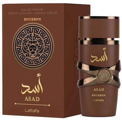 Lattafa Asad Bourbon Eau de Parfum for Men   Natural Spray, 100 ml / 3.45 fl.oz.
