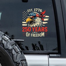 250 Years Of Freedom - Anniversary Car Window Decal Sticker