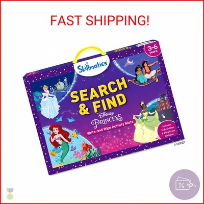 Skillmatics Search and Find Disney Princess Educational Game - Reusable Preschoo