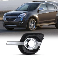Driver Side Fog Light Bezel Cover w/Chrome Trim For 2010-2015 Chevy Equinox 