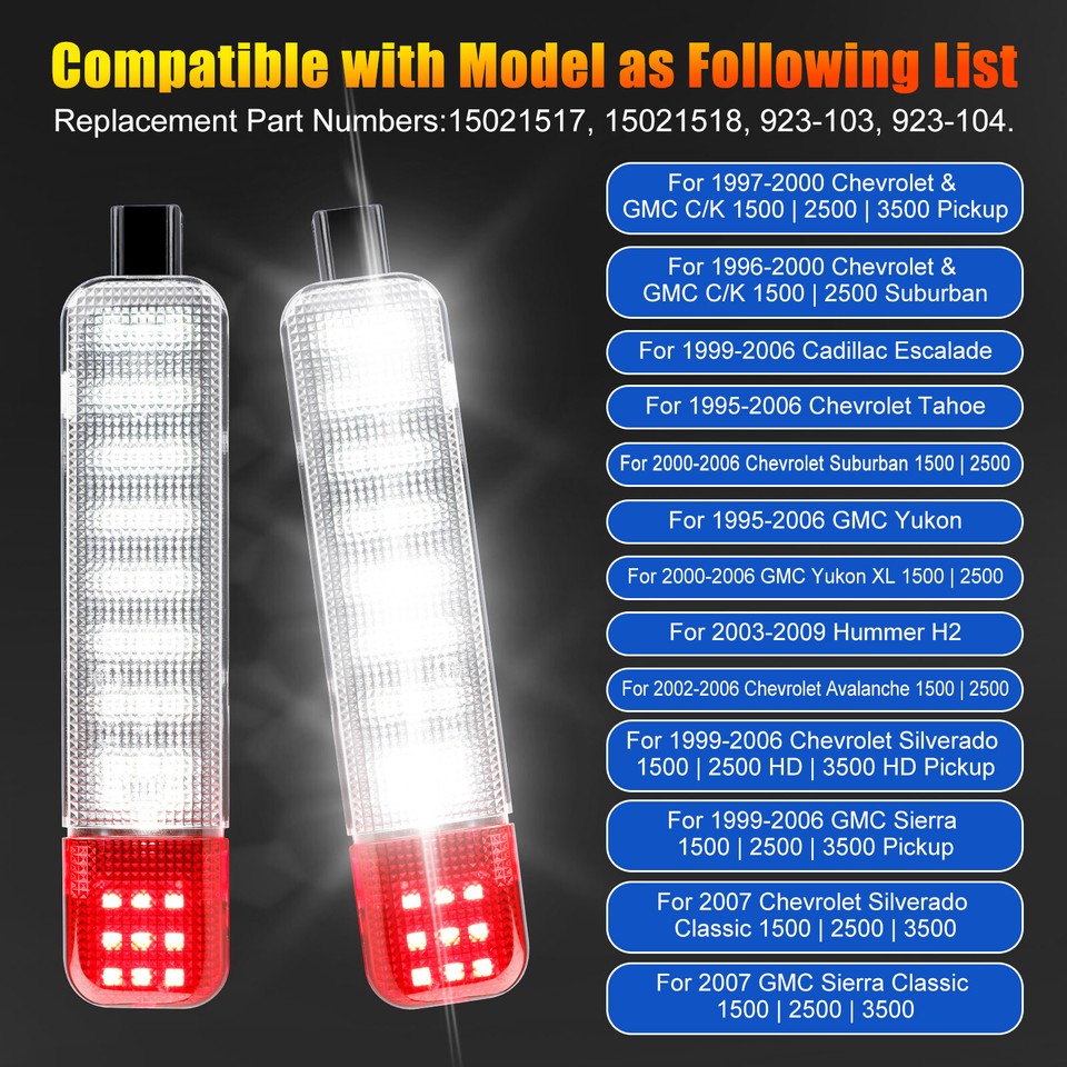 4-Piece LED Door Courtesy Light Kit – For Chevy Silverado, Suburban, Tahoe, GMC Sierra, Yukon
