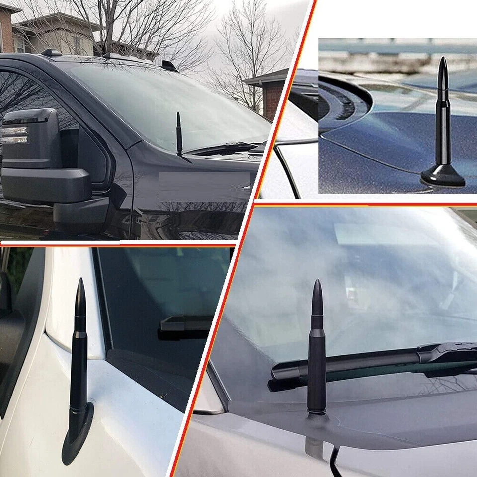 Antena de bala apta para Dodge Ram 1500 Ford F150 Raptor Bronco GMC 1500 2500 Denali Foto 4 de 4
