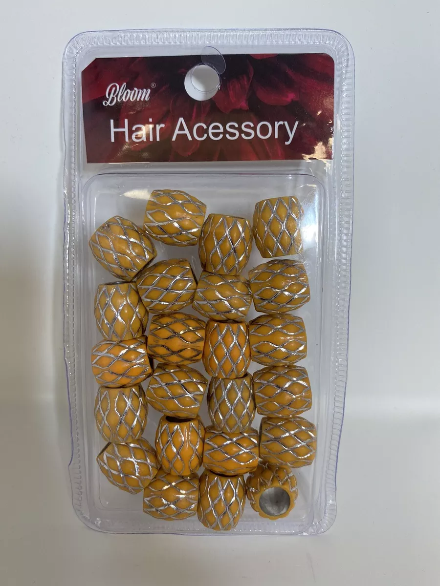 Hair Accessories: Wooden Beads For Hair GOLD (25pcs per pk)