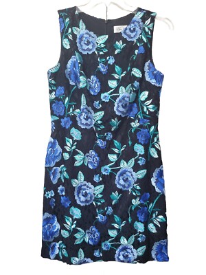 Eliza J Sleeveless Lace Sheath Dress ELIZA J EMBROIDERED FLORAL