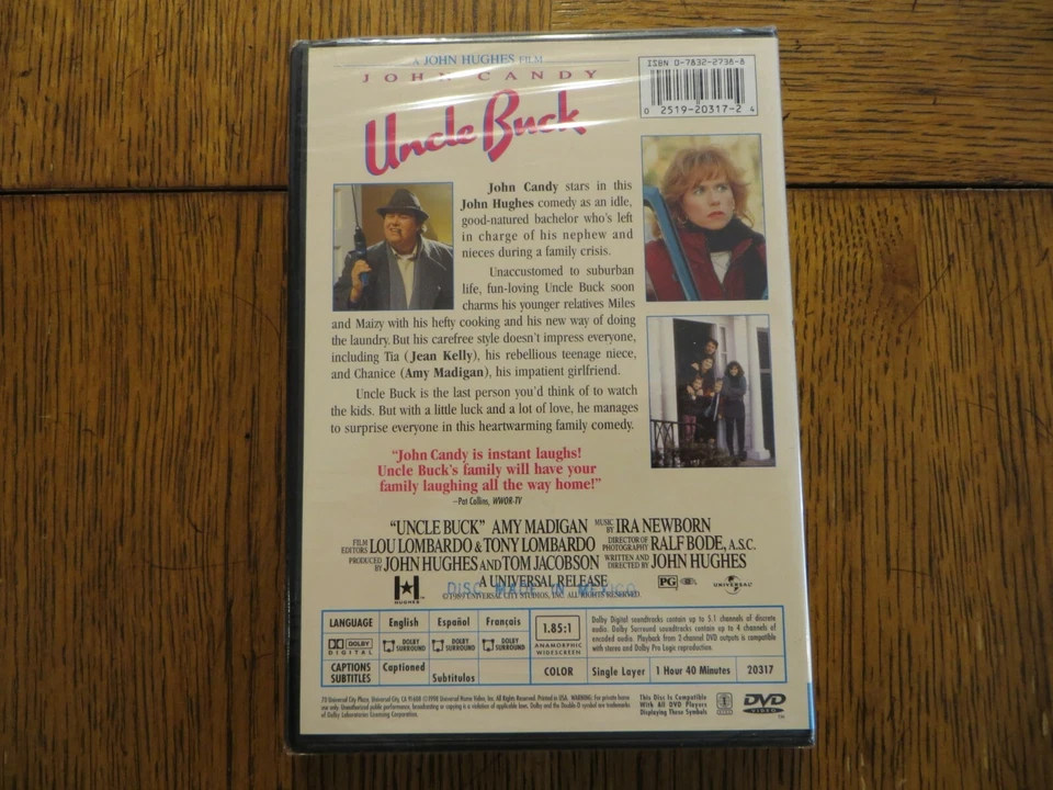 Uncle Buck - John Candy, Macaulay Culkin, Jean Louisa Kelly 1989 DVD BRAND NEW!! - Image 2 of 2