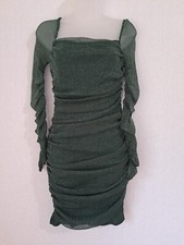 Shein SXY Dress Strapless Stretch Raccolta Carta Green Size M##