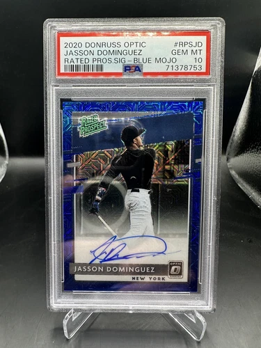 Jasson Dominguez 2020 Donruss Optic Choice Blue Mojo /49 PSA 10 NY Yankees 