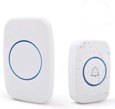 Wireless Doorbell, Waterproof Door Bell Kit with 1 Doorbell Sound and 1 Working
