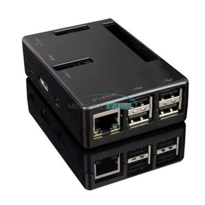 Premium Schwarz Case Boxen für Raspberry Pi 2 B Case Cover Gehäuse Box ABS V2 M