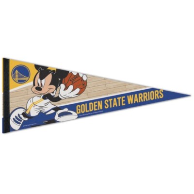 GOLDEN STATE WARRIORS MICKEY MOUSE DISNEY PREMIUM QUALITY PENNANT 12''X30'' BANNER