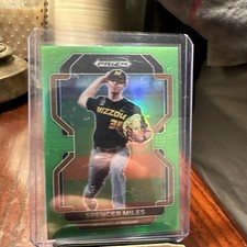 2022 Panini Prizm Draft Picks Prizms Lime Green #136 Spencer Miles /75