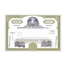 Rayette Faberge Inc. Stock Certificate // Shares Vary // Ochre // 1960s