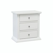 COMODINO ART 001364 IN LEGNO ARTE POVERA BIANCO