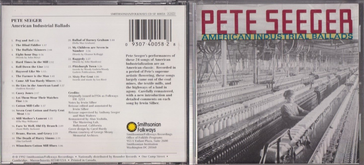 1 CENT CD Pete Seeger American Industrial Ballads / FOLK 93074005828