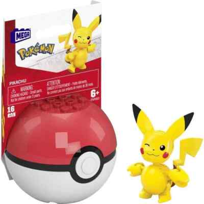 *FREE SHIP* PIKACHU v1 - POKEMON MEGA Blocks Set - Pokeball Nintendo Mattel