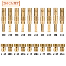 20 PCS Carburetor Main jet kit & Main Slow/Pilot Jet Set For Mikuni PWK PE OKO