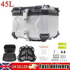 45L Motorcycle Rear Top Box Aluminium Alloy Tail Carrier Luggage Tool Top Case