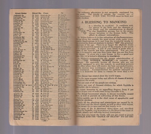 Chicago ILLINOIS 1925 STREET GUIDE Streets ADS FOR SYPHILIS STDs Quack Medicine - Picture 3 of 3
