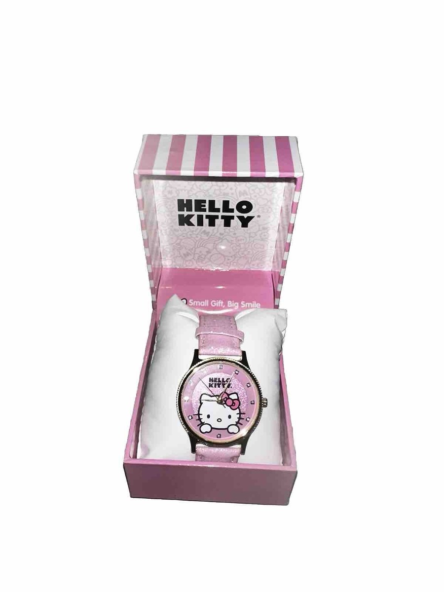 Hello Kitty レディースウォッチ ピンク Hello Kitty Analog Girls Kids Teens Gold-Tone Crystals Sparkle