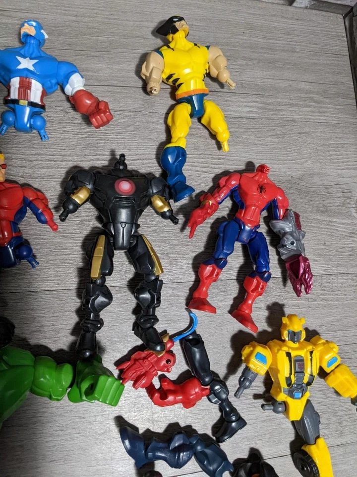 Lote de peças de bonecos de ação Super Hero Mashers Marvel Star Wars Transformers - Imagem 4 de 4