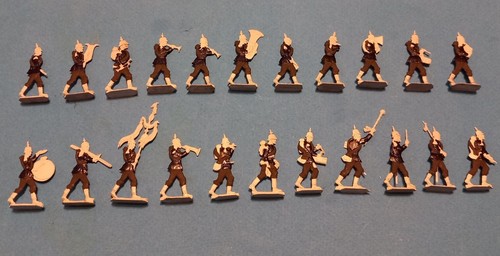 Plats d'étain - Zinnfiguren : Soldats prussiens 1870 - Etat-major - 31 pièces