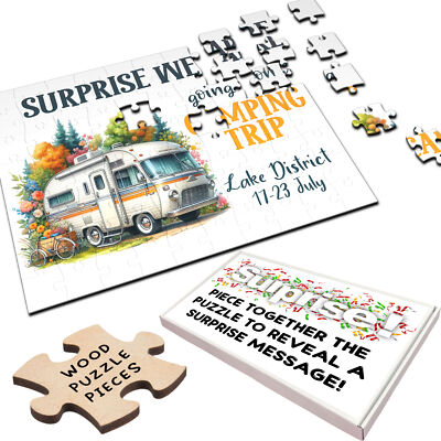 Überraschung Camping Reise Geschenk jedes Ziel Reise Wohnmobil individuelles Puzzle