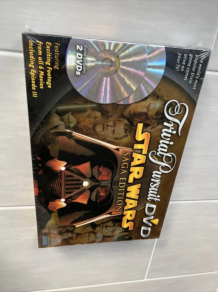 Trivial Pursuit DVD Star Wars Edición Saga Juego de Mesa 2 DVD's Nuevo en Caja Sellado 2005 Foto 3 de 4