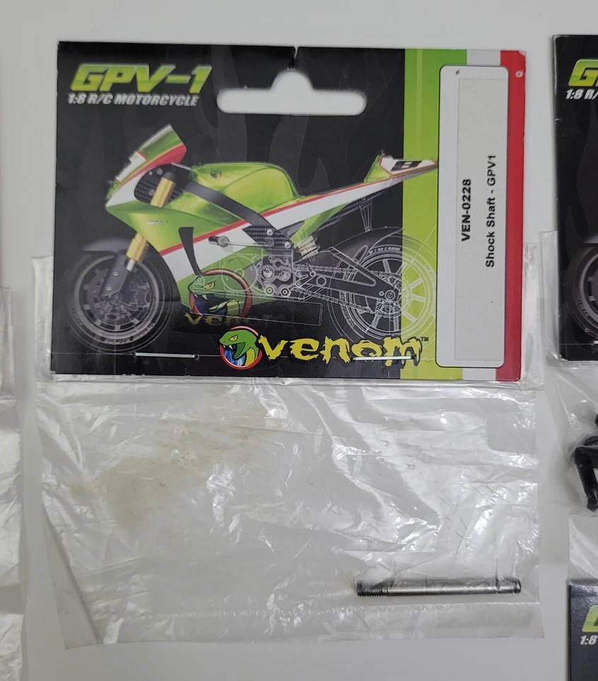 VENOM (11 Items) PARTS LOT For GPV-1 RC Motorcycle Vintage NIP NOS - Image 4 of 4