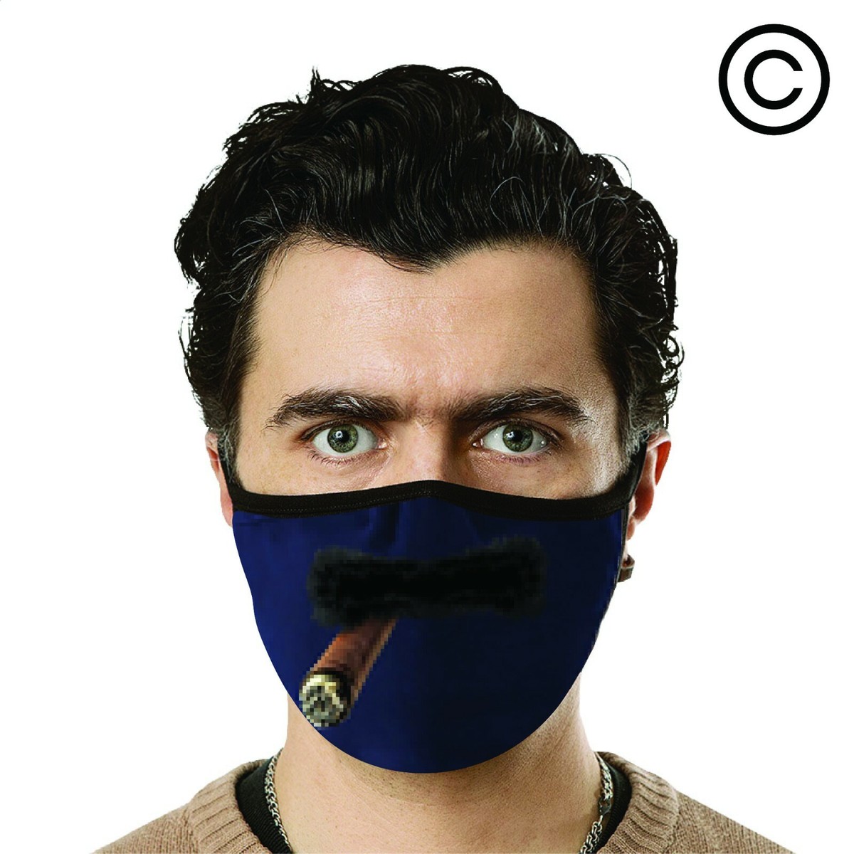 MUSTACHE CIGAR SMOKING Cover your face - face mask