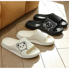 Home Summer Women Men's Slippers Thick Flat Platform Beach Slides Soft Bath Cart