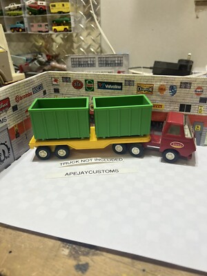2 mini tiny tonka replacement green containers (TRUCK NOT INCLUDED)