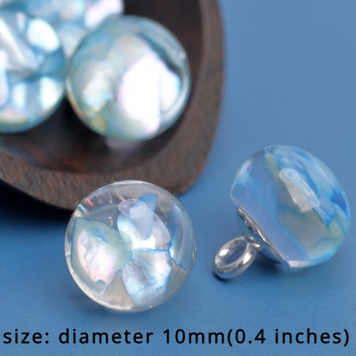 10pcs Resin Clear Frog Buttons Sequins Material for Tang Suit Hanfu Decor Retro - Picture 6 of 24