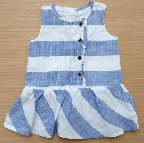 Robe Bébé Fille Next Bleue "sourire Lait Heureux" - Taille 3-6 Mois, Neuve Avec étiquettes