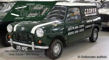 Decalcomanie Mini Cooper Van Cooper Cars 1:32 1:43 1:24 1:18 64 87 calche slot
