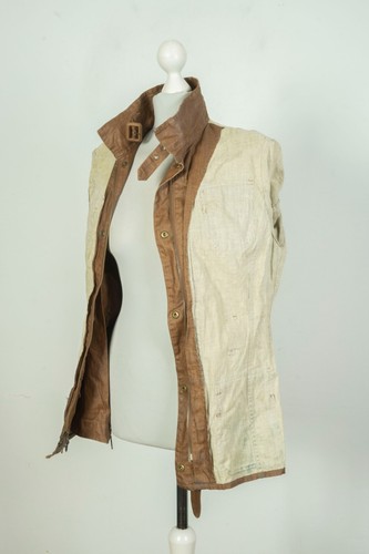 -Ladies Barbour Duralinen International Brown Belted Jacket Linen Sz UK 10 US 6 - Picture 9 of 9