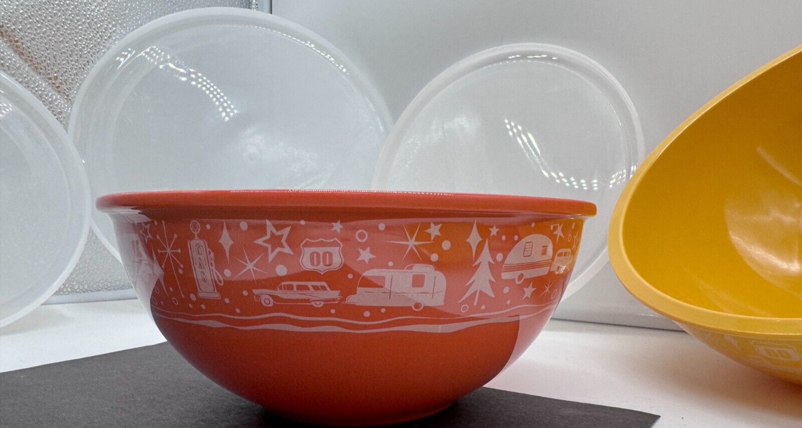 Camp Casual Melamine Nesting Picnic Camping Bowl Lids Set of 4 w/Lids