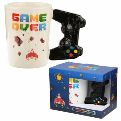 Game Over Kaffee Tee Becher 3D Controller Griff Gaming Neuheit Tasse Geschenk Verpackt
