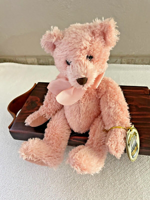 Russ Brianna Plush Pink Peach Bear Ribbon 100th Anniversary Stuffed #24011