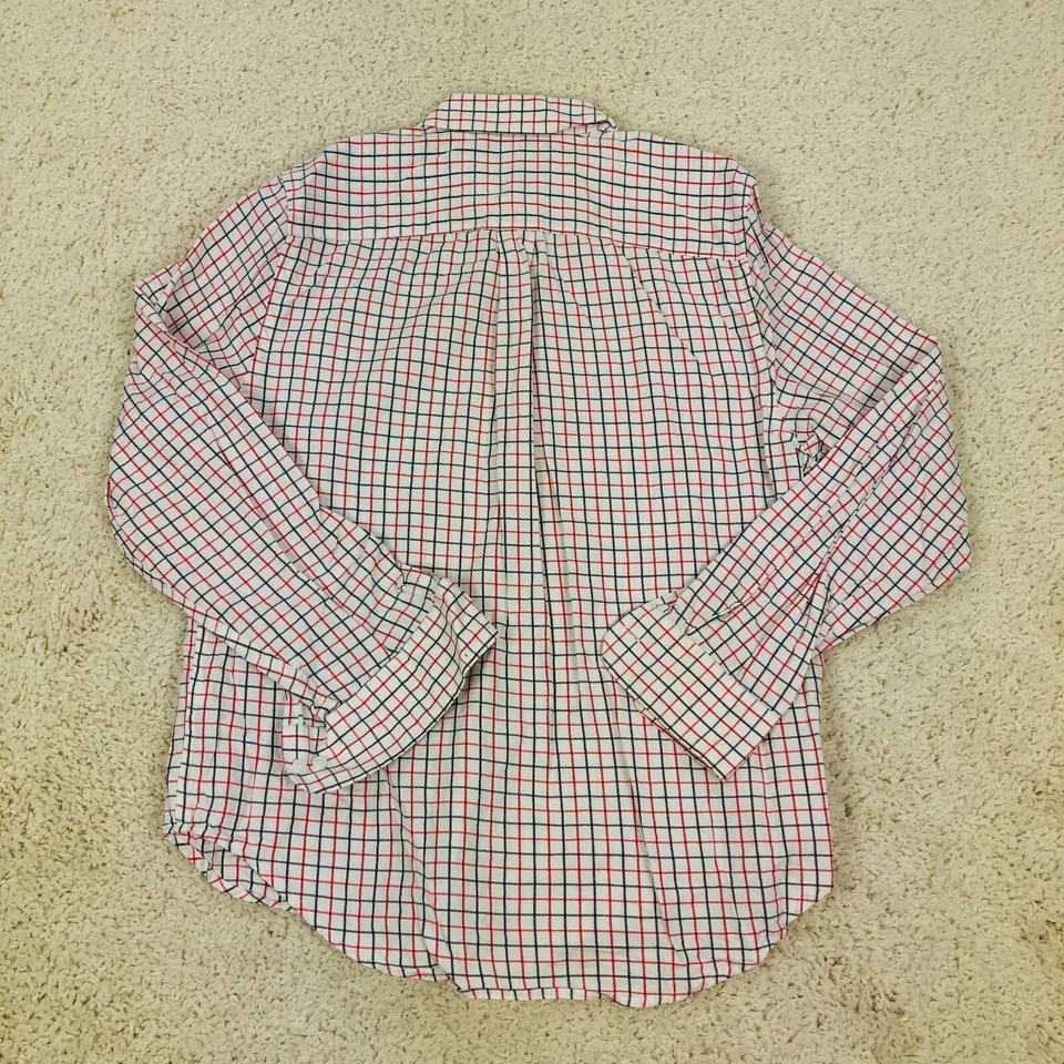 Camisa Five Cuatro Botones Grande Adulto Blanca Roja A Cuadros Manga Larga Bolsillo Para Hombres Foto 2 de 4