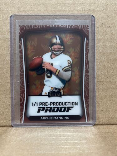 Archie Manning 2024 Leaf Football 1/1 Pre Production Proof