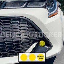 For Corolla Hatchback 2019-2025 Yellow Fog Light overlay vinyl Precut tint decal