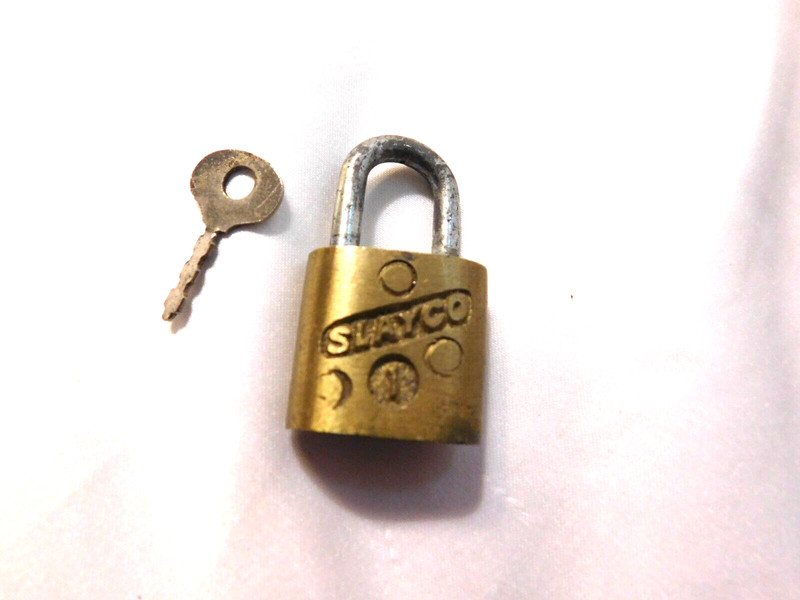 Slayco Brass Lock with Key Vintage