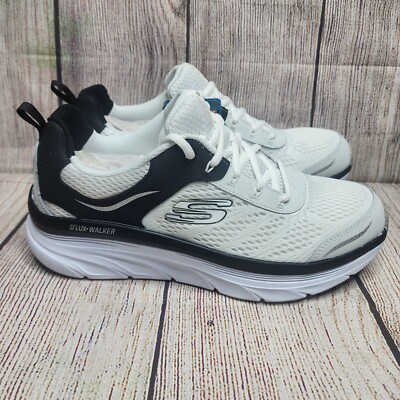 Skechers Men D Lux Walker Oxford White 10 M Shoes