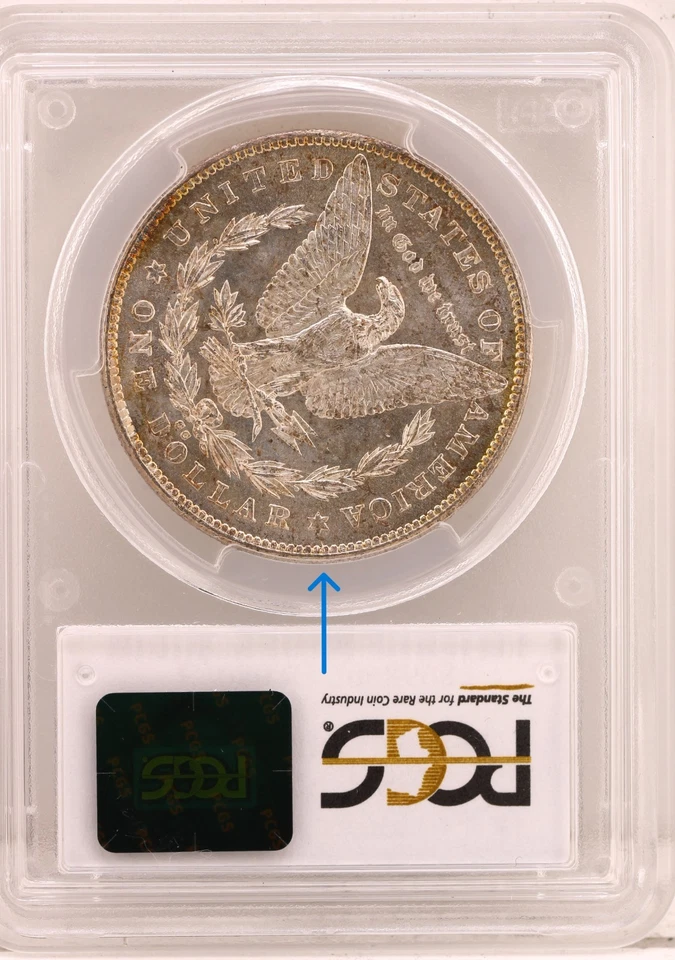 1878-CC Morgan $1 PCGS MS 63  65 Degree CW Reverse Rotation (Frosty) - Image 2 of 3