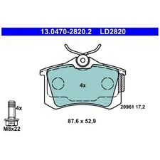 Satz Bremsbeläge Bremsklötze hinten für Seat Ibiza 4 6J5 6J1 6J8 5 KJ1 | 2427