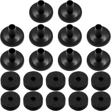 20Pcs Cymbal Felts Drum Accessories, Includes Felt Cymbal Sleeves Washers, Bla